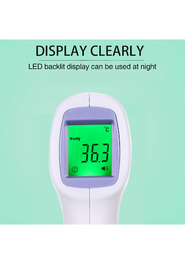 Ruicoo Mor Çevrimsiz Alçı Termometre Mor: 0.2 C Hassasiyetli, İki Saniye Ölçüm, Üç Renkli Arka Işık, Yüksek Sıcaklık Uyarısı, Abs Malzeme Pil Yok