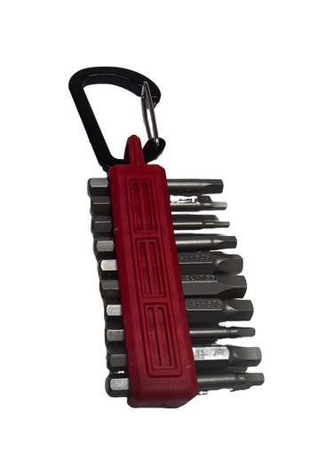 Springsun 3'lü Paket: Matkap Ucu Ve Tornavida Depolama Şeridi, 10 Delikli Tutucu, Dağcı Kanca İle Siyah Turuncu Kırmızı Kahverengi Karton Kutu