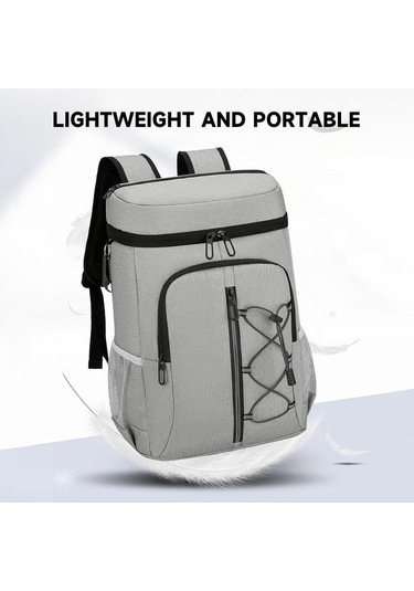 Jzcat- An Yalıtımlı Soğutucu Sırt Çantası Rahat Yumuşak Soğutucu Siyah