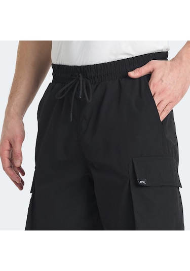 Slazenger RODYA Erkek Cepli Kargo Siyah Şort