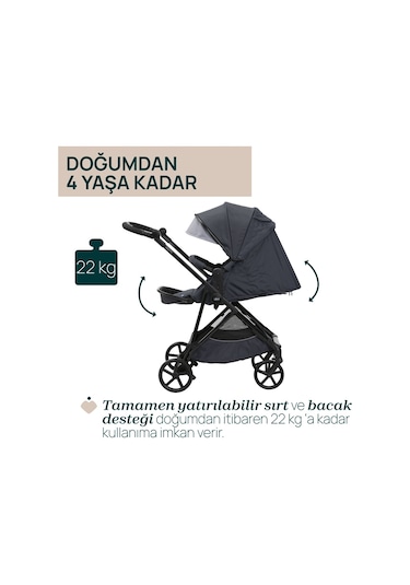 Chicco Seety Bebek Arabası Boston Grey 04087097530000