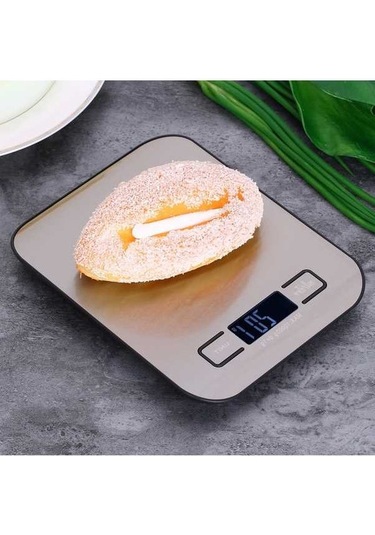 Ulzyvf Yüksek Hassasiyetli 10kg Dijital Mutfak Terazisi - G/ml/lb Ölçüm, Siyah Siyah