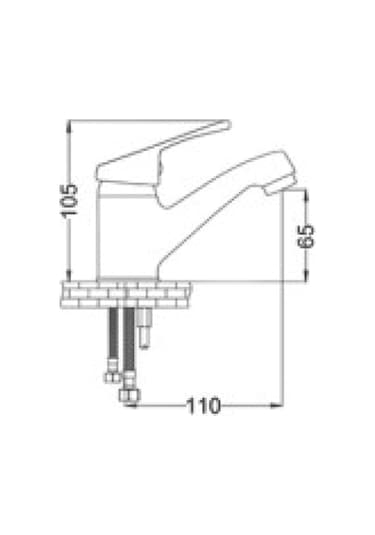 Gms Seren Mix Lavabo Musluk Bataryası Srn103
