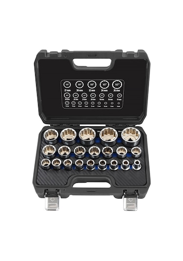 Lokma Set Torx Dişi 1/2 İnç 21 Parça E8-e36