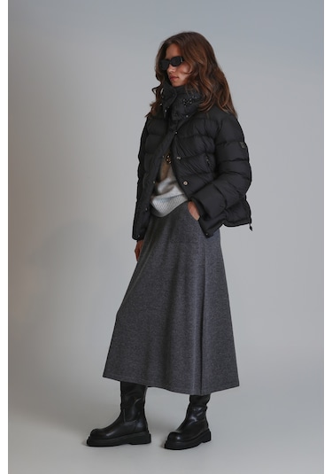 Lufian Rose Kaz Tüyü Kadın Mont Siyah Siyah 122120038100100 Siyah