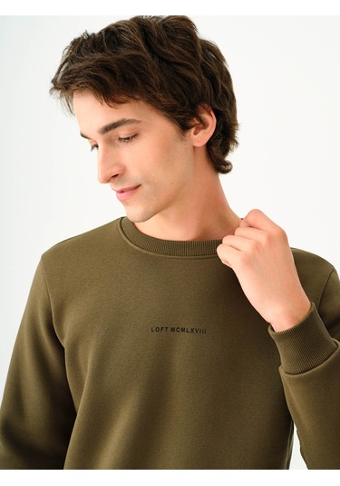 Loft Erkek Sweatshirt Koyu Haki Lf2034268 25kp69000079 P69195 Koyu Haki