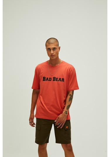Bad Bear Title Oversize T-shirt Ginger Tarçın Baskılı Erkek Tişört-tarçın Tarçın