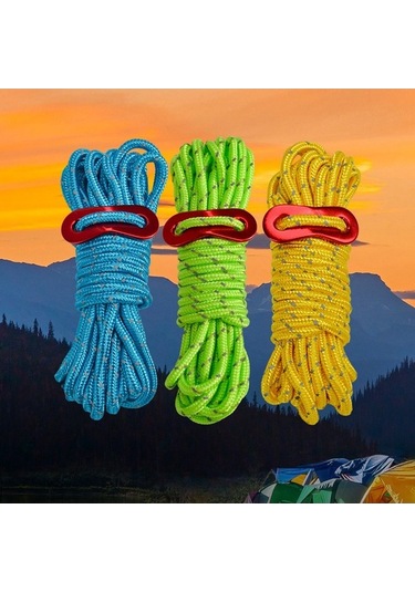 Novahub Gece Parlayan, 4mm Kalınlıkta, 8 Adet Renkli İpleri Seti Kırmızı Kırmızı