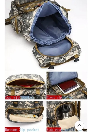 Outdoor 75l Dağcılık Sırt Çantası - Askeri Taktik Sırt Çantası Saldırı Paketi Asker Yeşili