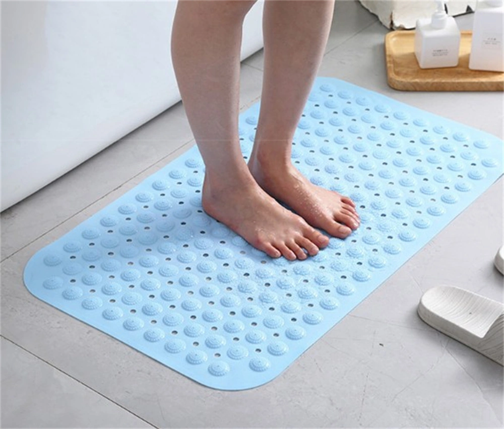 Youmex Mavi Pvc Banyo Yuvarlak Paspas, Suction Cuplı, Dürtüsel Ayak Massage, Yıkanma Yatağı Havuzu Tabanı, Kaymazsız, 46x46cm Diğer