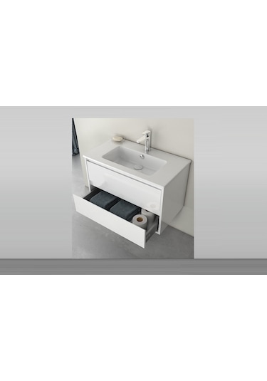 Isvea Trio+ 80 Cm Banyo Dolabı- Çift Çekmeceli