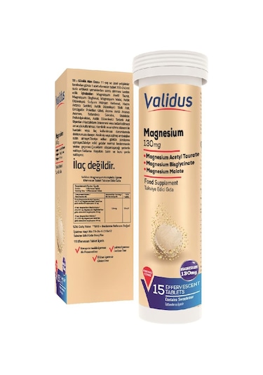 Magnezyum Complex Bisglycinate Taurat Malat 15 Effervescent Tablet