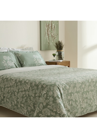 Karaca Home Haven %100 Pamuk Tek Kişilik Nevresim Takımı Koyu Mint Mint