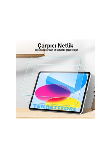 Ipad Uyumlu 10. Nesil 2022 10.9" Nano Kırılmaz Ekran Koruyucu Kırılmaz Şeffaf Cam Koruyucu Tam Uyumlu