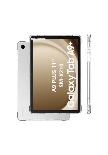 Samsung Galaxy Tab A9 Plus 11 Inç Tablet Uyumlu Silikon Kılıf Şeffaf Köşe Korumalı Sm-x210 Kılıf