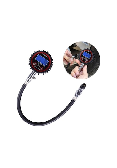 4 Adet Değiştirilebilir Dijital Lcd Lastik Lastik Hava Pompası Basınç Göstergesi Test Cihazı