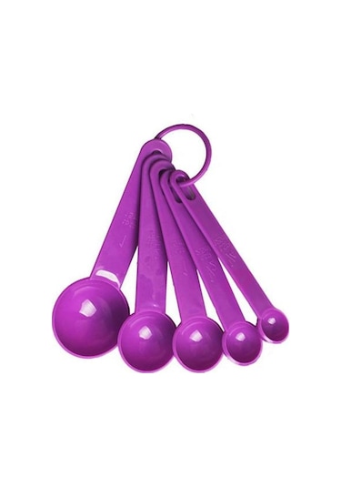 Siyah Yaratıcı 5 Adet/takım Ölçüm Kaşığı Silikon Pişirme Pişirme Ölçüm Kepçesi Ölçekli Evrensel Mutfak Gereçleri