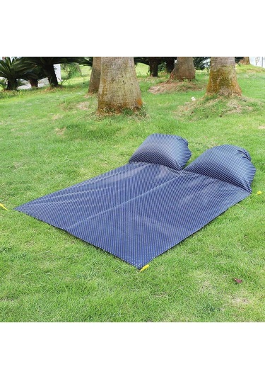 Homyl Baş Destekli Piknik Örtüsü Çim Yürüyüşü İçin Donanma 145x210cm Çok Renkli