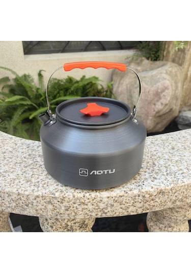 Youmex Kamp, Piknik Ve Yürüyüşler İçin Pratik 1.6l Çay Ve Kahve Demleme Çaydanlığı Koyu Gri