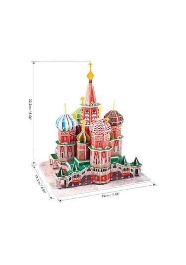C239H Cubic Fun. St. Basils Cathedral 32 Parça. 3D - 3 Boyutlu Pu