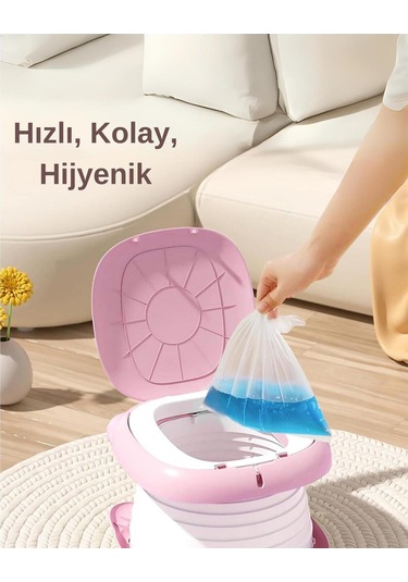 Mooiebaby's Cat Potty Katlanabilir Çocuk Tuvaleti Pembe