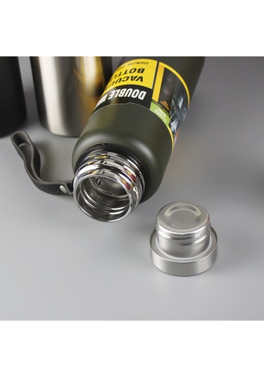 Gajeena 750ml Çift Katlı Paslanmaz Çelik Geniş Açık Spor Isıtıcı/soğutucu Büyük Kapasiteli Termos Flaske