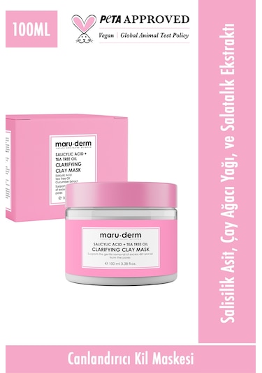 Maruderm Salisilik Asit + Çay Ağacı Yağı Kil Maskesi 100 ML