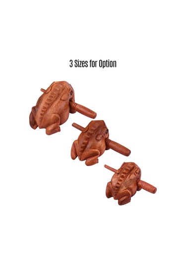 Mufunye El Yapımı Ahşap Kurbağa Guiro, Müzik Eğitim Aracı, Eğlenceli Ses Efekti, 14 Cm