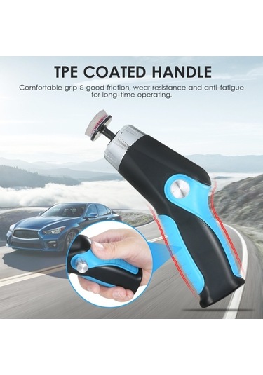 Pazly 60w Taşınabilir Araba Cilalama Makinesi, 8500 Rpm, Usb Şarj, Çizik Giderme, Mavi