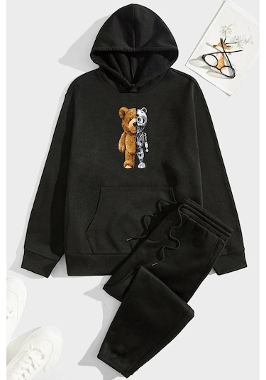 Kadın Bear Eşofman Takımı Siyah