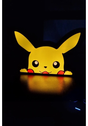 Pikachu Tasarımlı Gece Lambası Çok Renkli