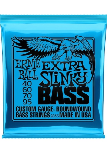 Ernie Ball 2835 Extra Slinky Round Wound Bas Gitar Teli (40-95)
