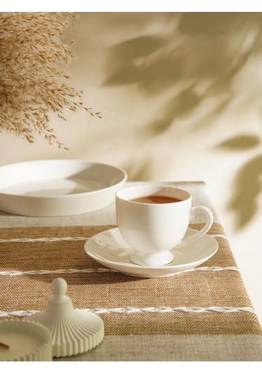 Magistro 220 Ml "english Tea" Fincan Takımı Hediye Çay Kupası Ve Tabaklı 337438732 Beyaz