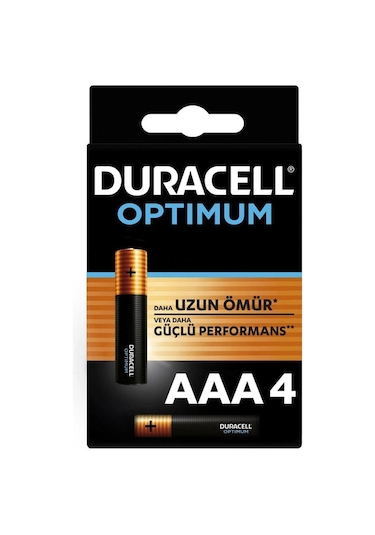 Duracell Optimum Alkalin Aaa İnce Kalem Pil 4'lü Paket