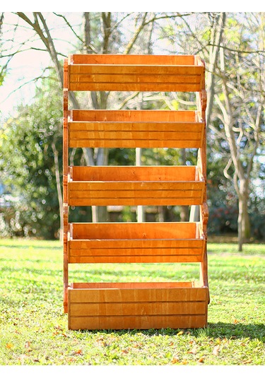 Mandu Ahşap Çok Katlı Saksı Standı Çiçeklik Standı -