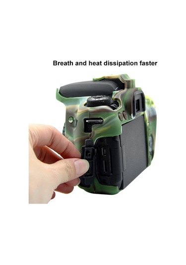 Canon Eos 77d İçin Puluz Yumuşak Silikon Koruyucu Kılıf Kamuflaj Diğer