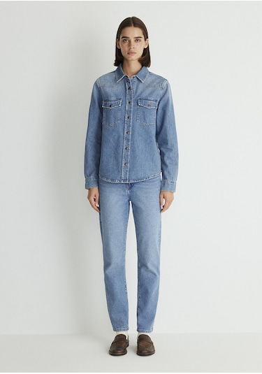 Mavi - Angela Classic Denim Mavi Jean Gömlek 1210819-87754 Mavi