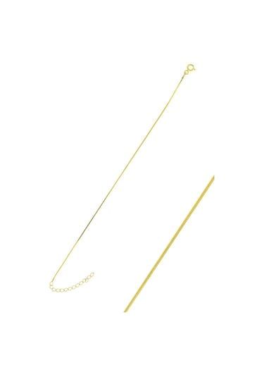 Söğütlü Silver Gümüş Altın Yaldızlı Yılan Zincir Halhal