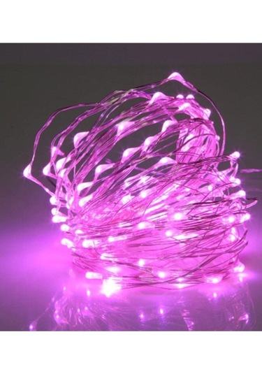 Peri Led 10 Metre Pilli Mor Renk Dekoratif Aydınlatma Led Işık Mor