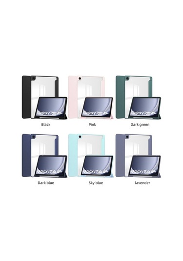 Dancemonkey Samsung Galaxy Tab A9/a9 Plus Kılıfı: Kalem Yuvası, Uyandırma Fonksiyonlu Şeffaf Koruma