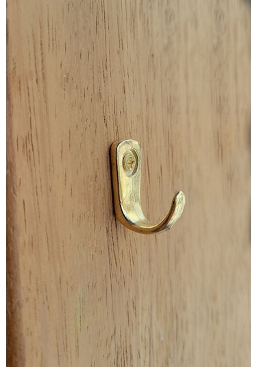 Dekoratif Tekli Askı 4 Adet ve Vidaları Sarı Aksesuar Tasarım Hobi Ahşap Proje Ürünleri