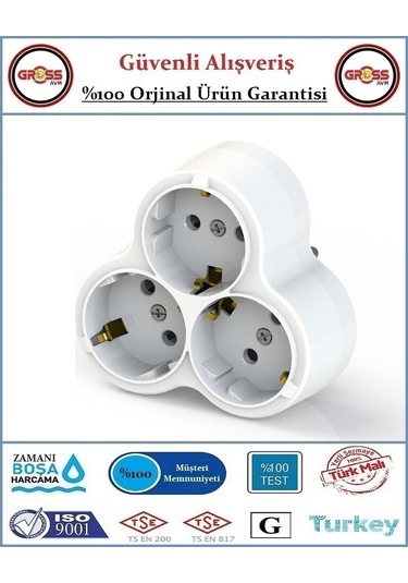 Üçlü Topraklı Golyat Fiş Priz Golyat