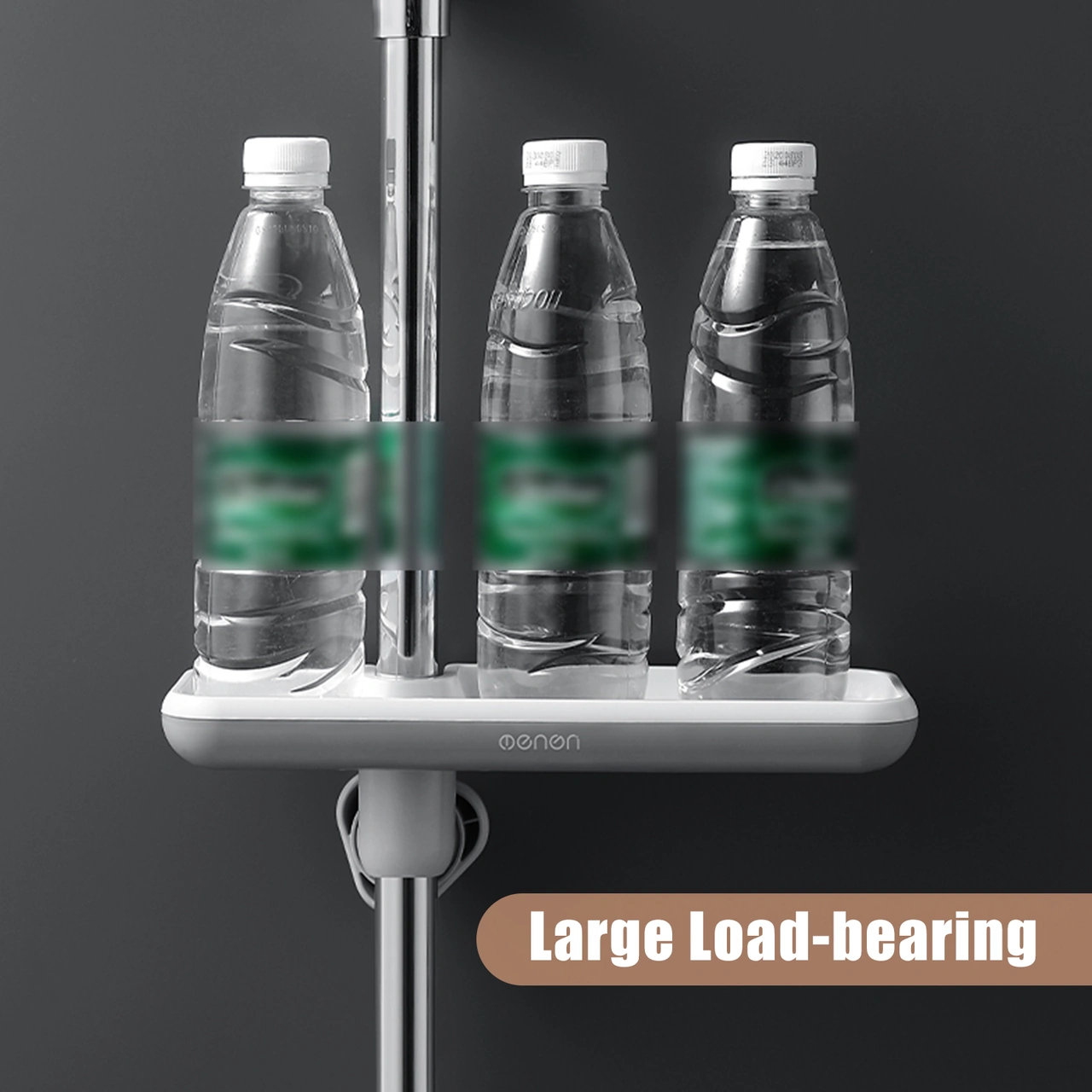 Skycity Gri Abs Duş Rakusu, 16-27mm Borular İçin, Delme Yok Kurulum, 360 Dönebilen, Su Tüpü, Çekirdekli, Çamaşır Sabunu Tutucu Gri