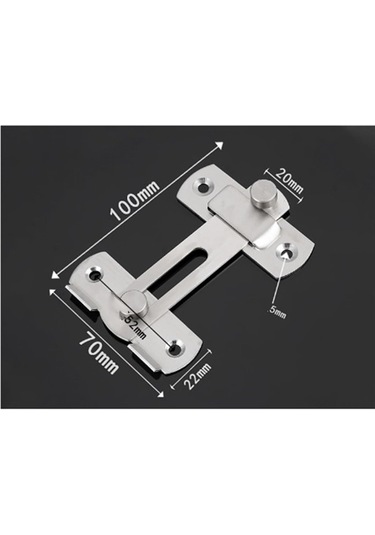 Kosona Paslanmaz Çelik Evcil Hayvan Kapısı Kilidi - 180 Derece Kaydırmalı Kilit Ve Vida Seti