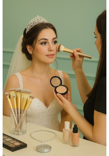 Hannah 18 Parça Makyaj Fırça Seti Krem