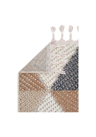 Cool Halı Bress 1405 Bej Mutfak Halısı Bukle Dokuma Saçaklı Tezgah Önü Leke Tutmaz İskandinav Yolluk