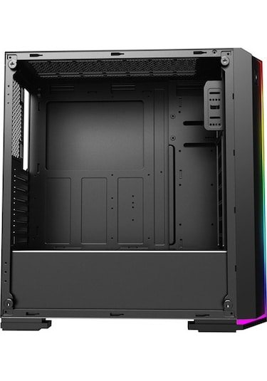 Powerboost VK-G3906S USB 3.0 Siyah Rainbow RGB Fan Strip MidT Gaming Kasa (PSU Yok)