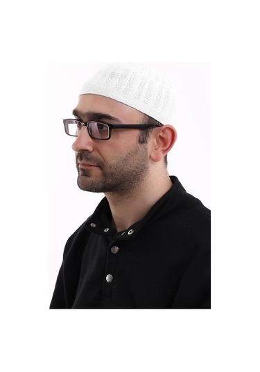 Bambu Namaz Takkesi - Beyaz Beyaz