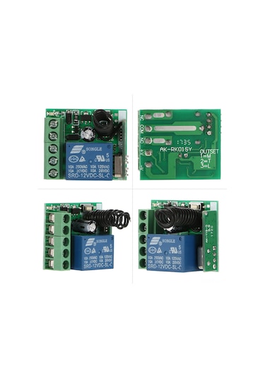 Gajeena 12v Dc Uzaktan Kumanda Açma-kapama Anahtarı 3 Kumanda - Kapı Kilidi, Motor, Led Kontrolü - Ak-rk01sy-12 Modeli