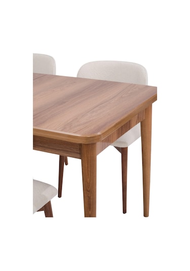 Duru Mdf Lak Panel Açılır Yemek Mutfak Masası 90x160 Ceviz